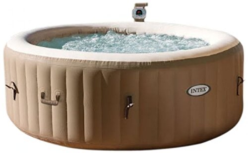 Intex Pure Spa Whirlpool aufblasbar 4 Personen – 120 Düsen, Heizung 20-40°C, Fiber-Tech, Komplettset