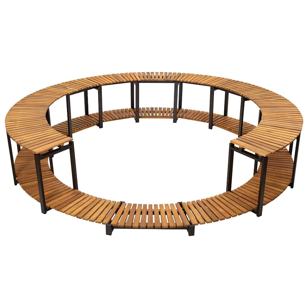 vidaXL Whirlpool Verkleidung Akazienholz Massiv 273x53cm Rund Witterungsbeständig Poolumrandung