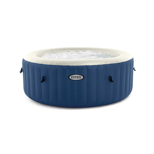 Intex PureSpa Bubble Blue Whirlpool aufblasbar 180 cm – 4 Personen, 100 Düsen, Heizung, FiberTech