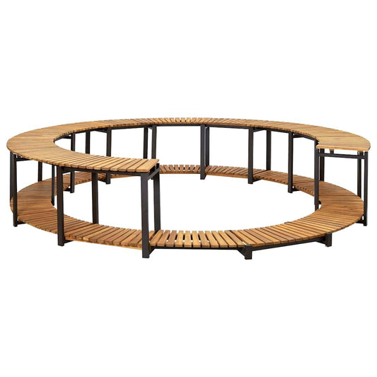 vidaXL Whirlpool Verkleidung Akazienholz Massiv 273x53cm Rund Witterungsbeständig Poolumrandung