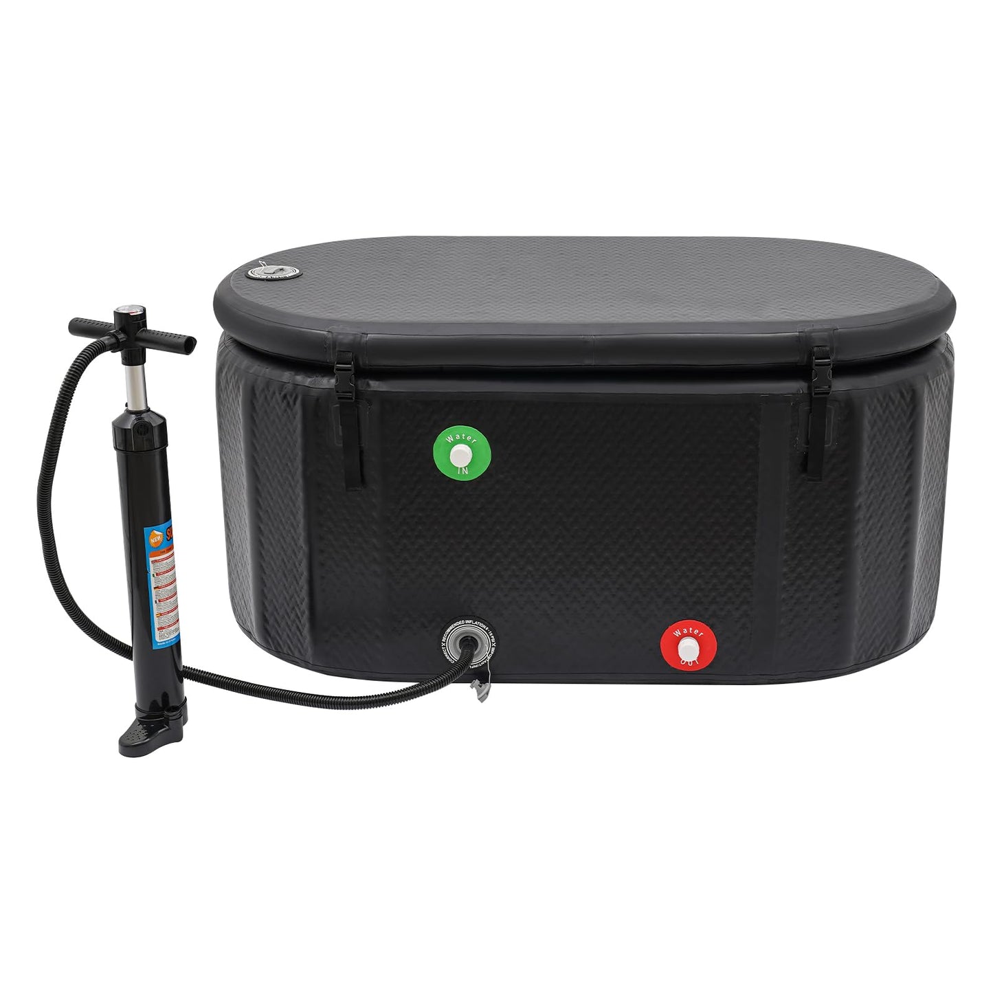 Aufblasbare Eisbadewanne 275L CAIHAOA – Cold Plunge Tub mit Deckel & Pumpe für Kältetherapie