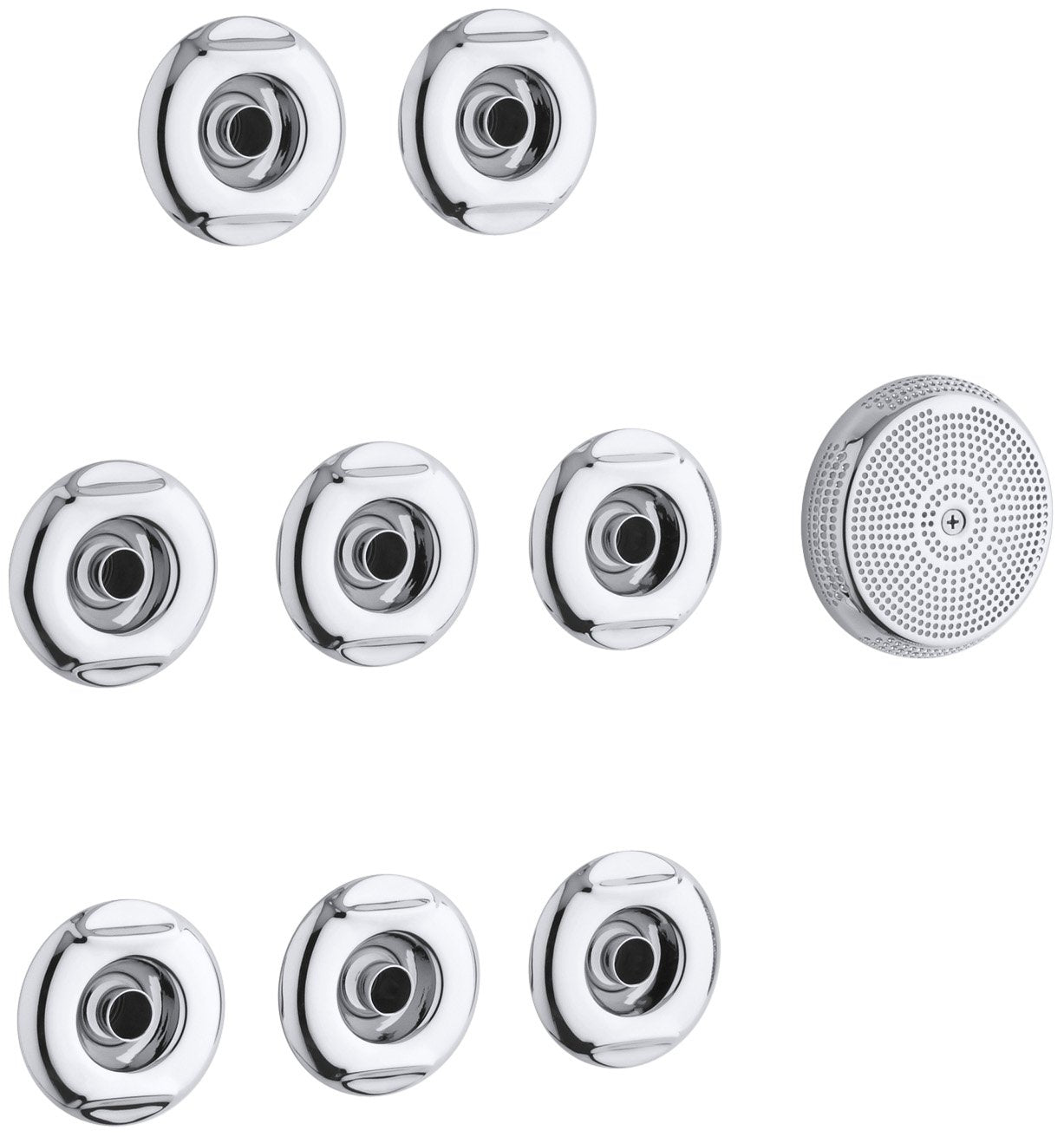KOHLER K-9698-CP Flexjet Whirlpool Verkleidungsset 8 Düsen poliertes Chrom