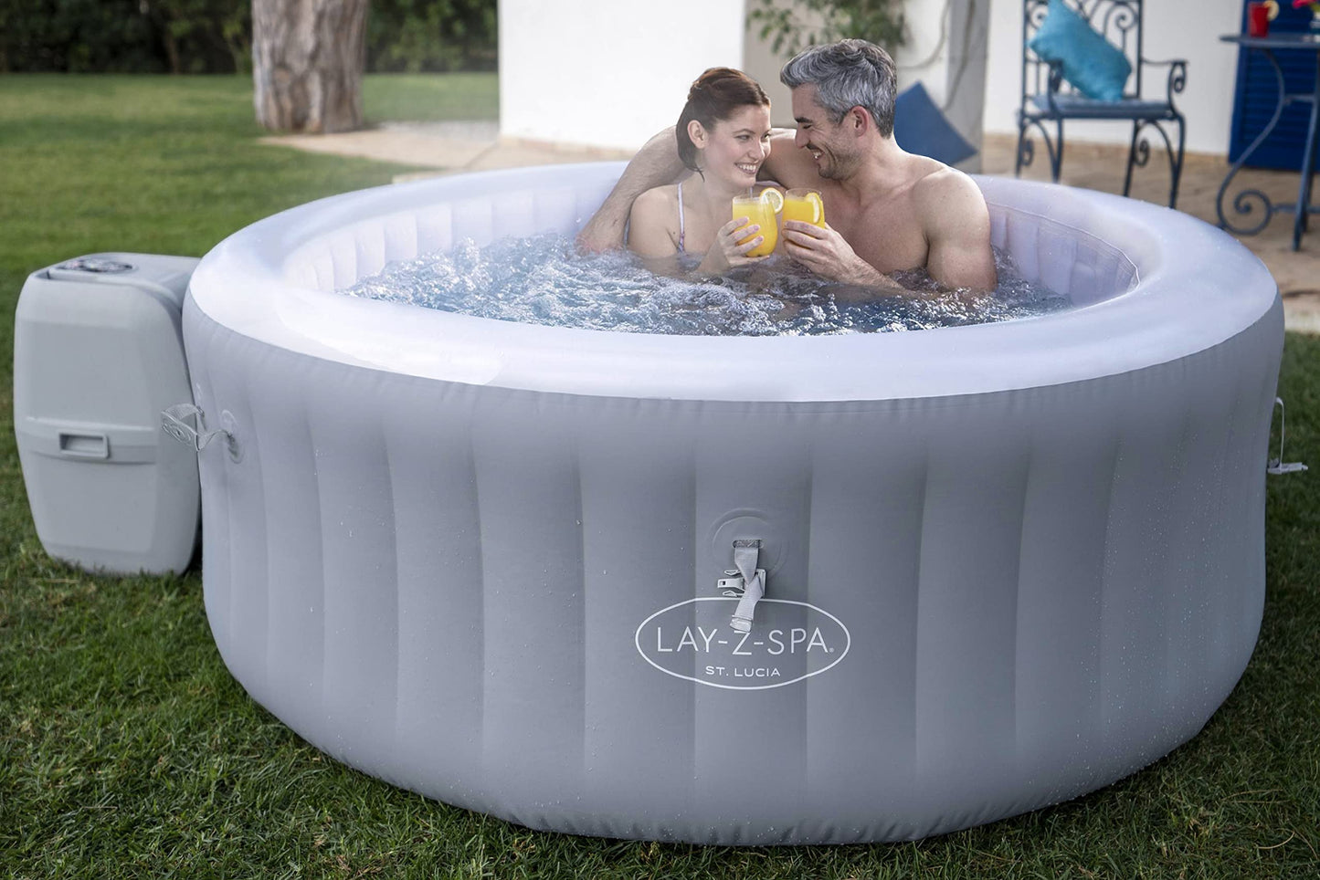 Bestway LAY-Z-SPA St. Lucia Whirlpool Ø170cm – 2-3 Pers., 110 AirJets, Frostwächter, ganzjährig