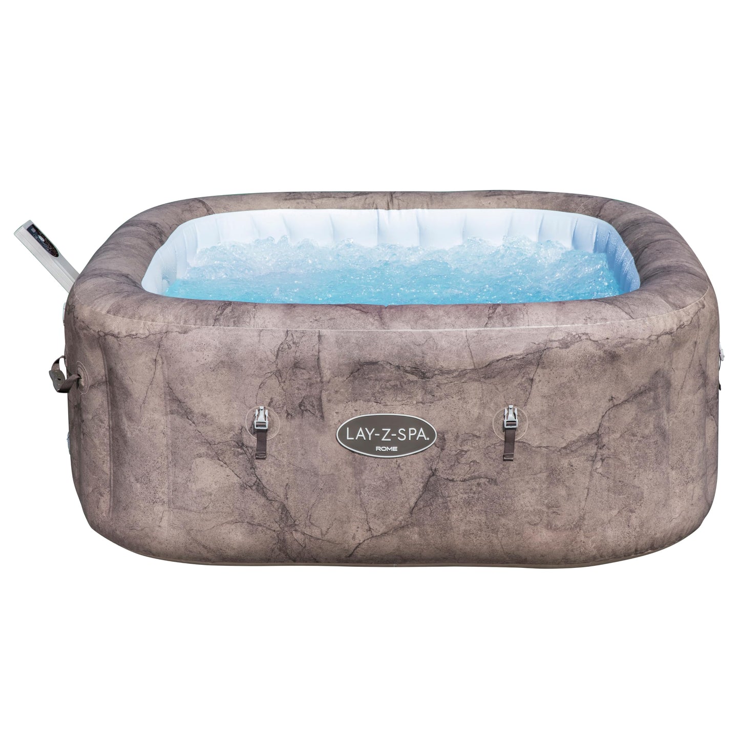 Bestway Lay-Z-Spa Rome Whirlpool 180x180cm – 6 Personen, 140 AirJet-Düsen, App-Steuerung, Heizung