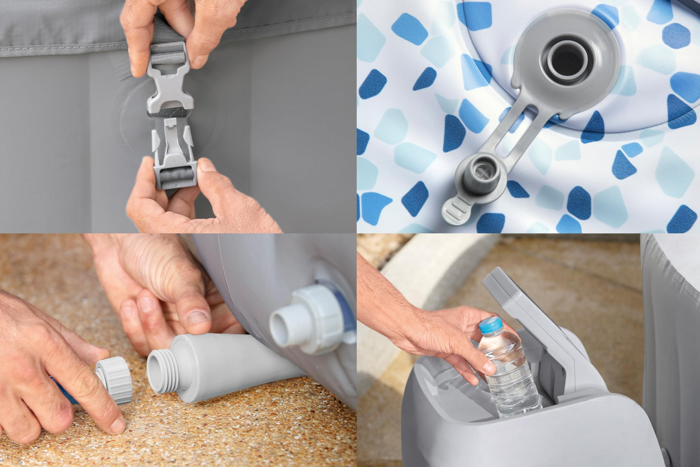 Bestway LAY-Z-SPA St. Lucia Whirlpool Ø170cm – 2-3 Pers., 110 AirJets, Frostwächter, ganzjährig